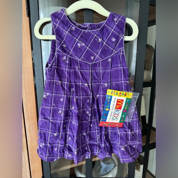 NWT Vintage 1990s McKids Corduroy floral dress deadstock toddler girl McDonalds - Picture 7 of 7
